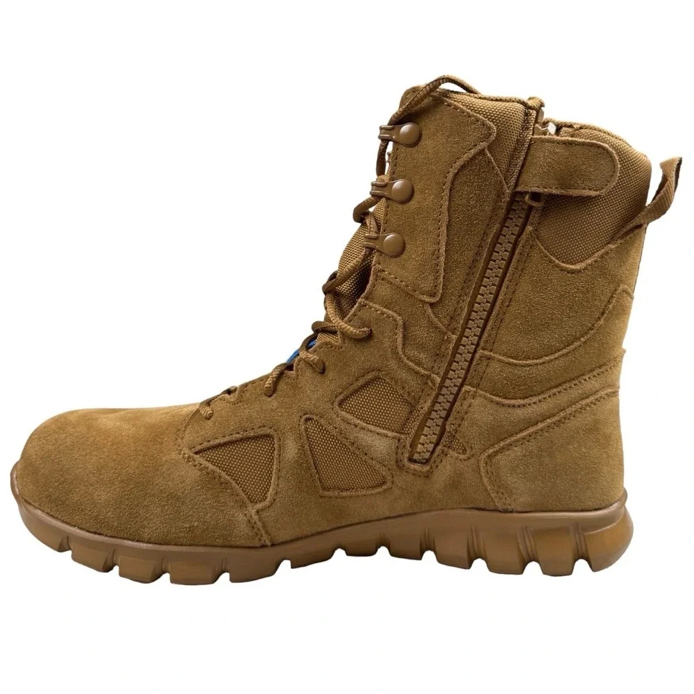 Reebok Work RB8809 Sublite Tactical Boots Coyote Brown Side Zip‎ 11W EH SR NIB